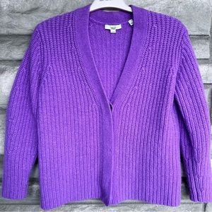 Vince Vibrant Purple Knit Cardigan